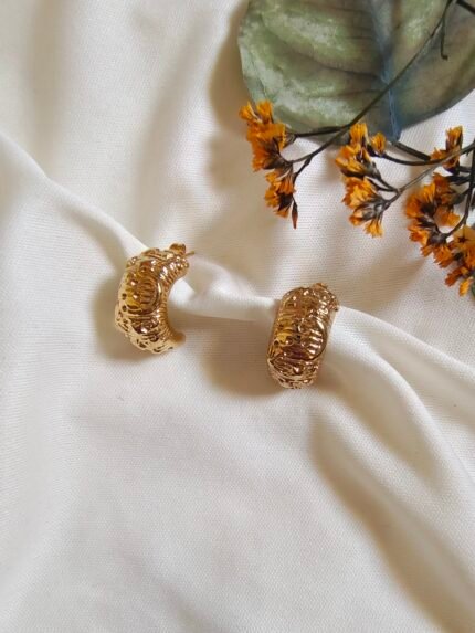 Gilded Crescent Half Hoops