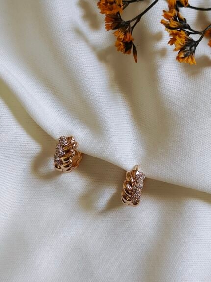 Sparkling Embrace Diamond Hoop Earrings