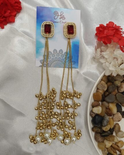 Darshini Kashmiri Gold Earrings