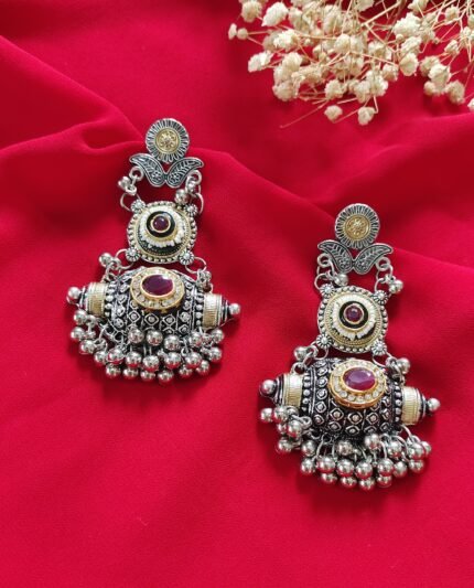 Vintage Ruby Charm Earrings