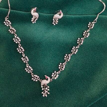 Mayuri Silver AD Necklace