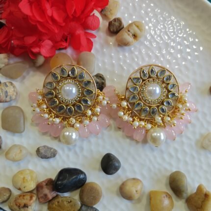 Usha Kundan Pearl Earrings